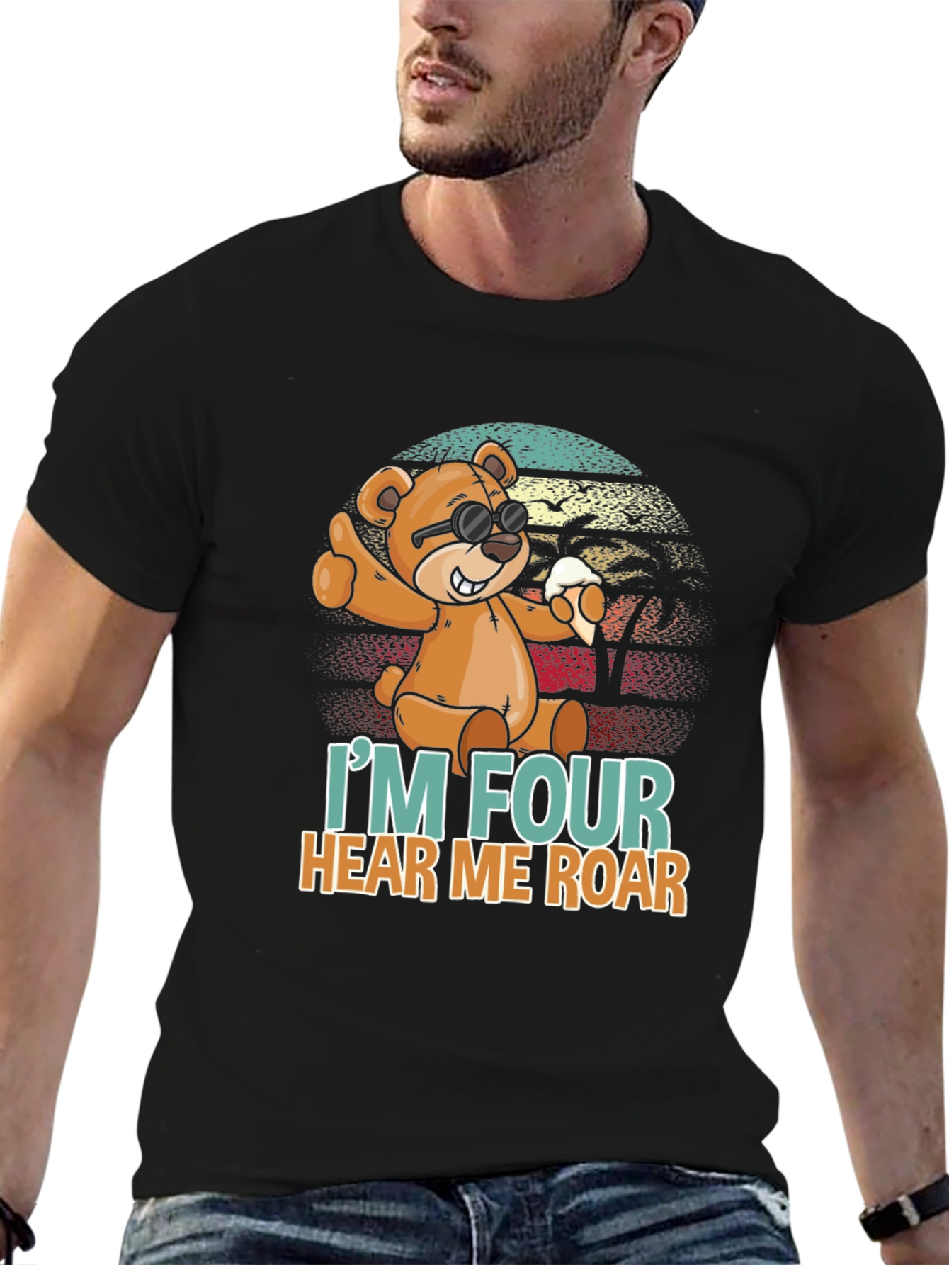 Im Four Hear Me Roar Birthday T-Shirt