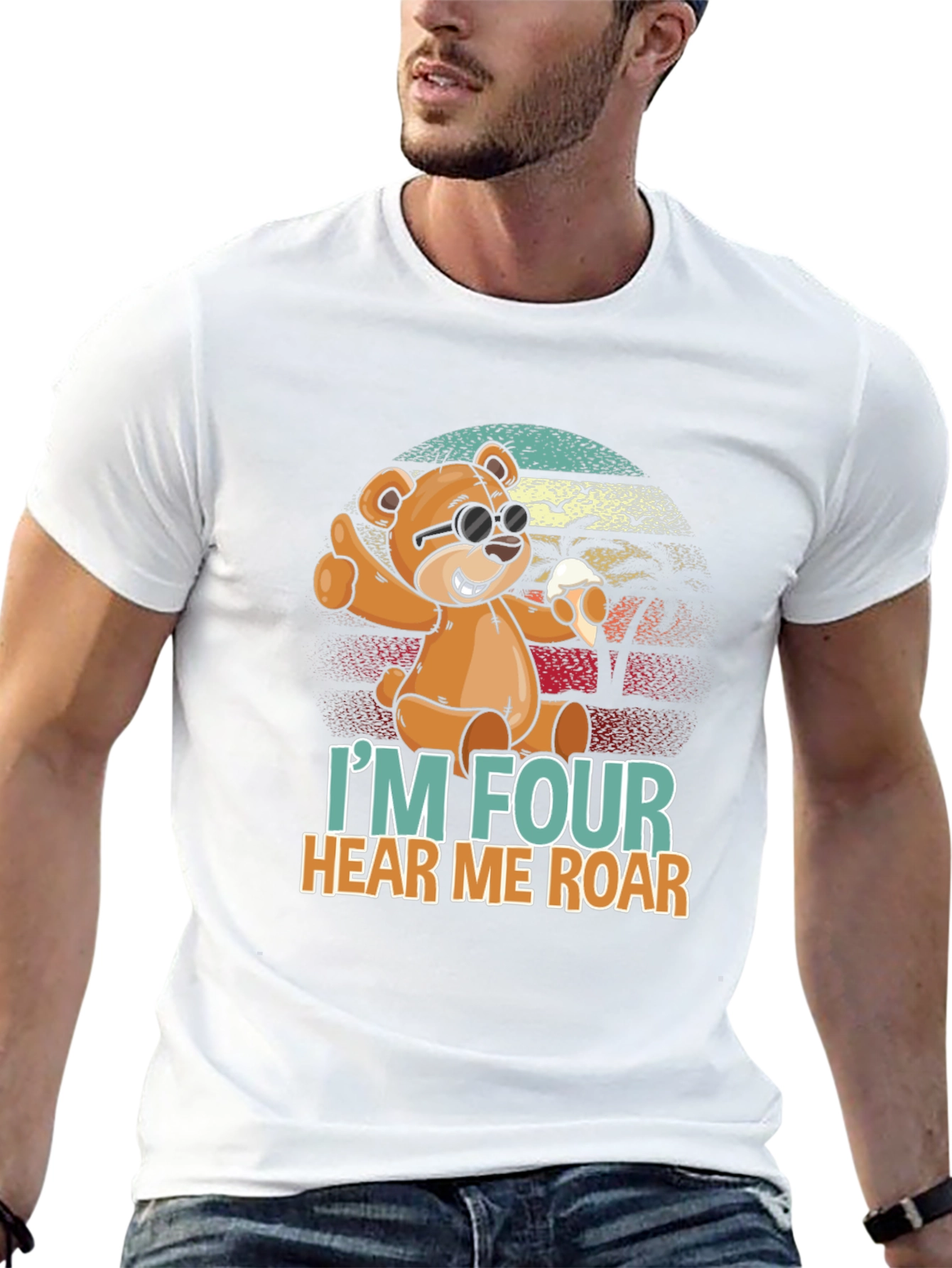 Im Four Hear Me Roar Birthday T-Shirt