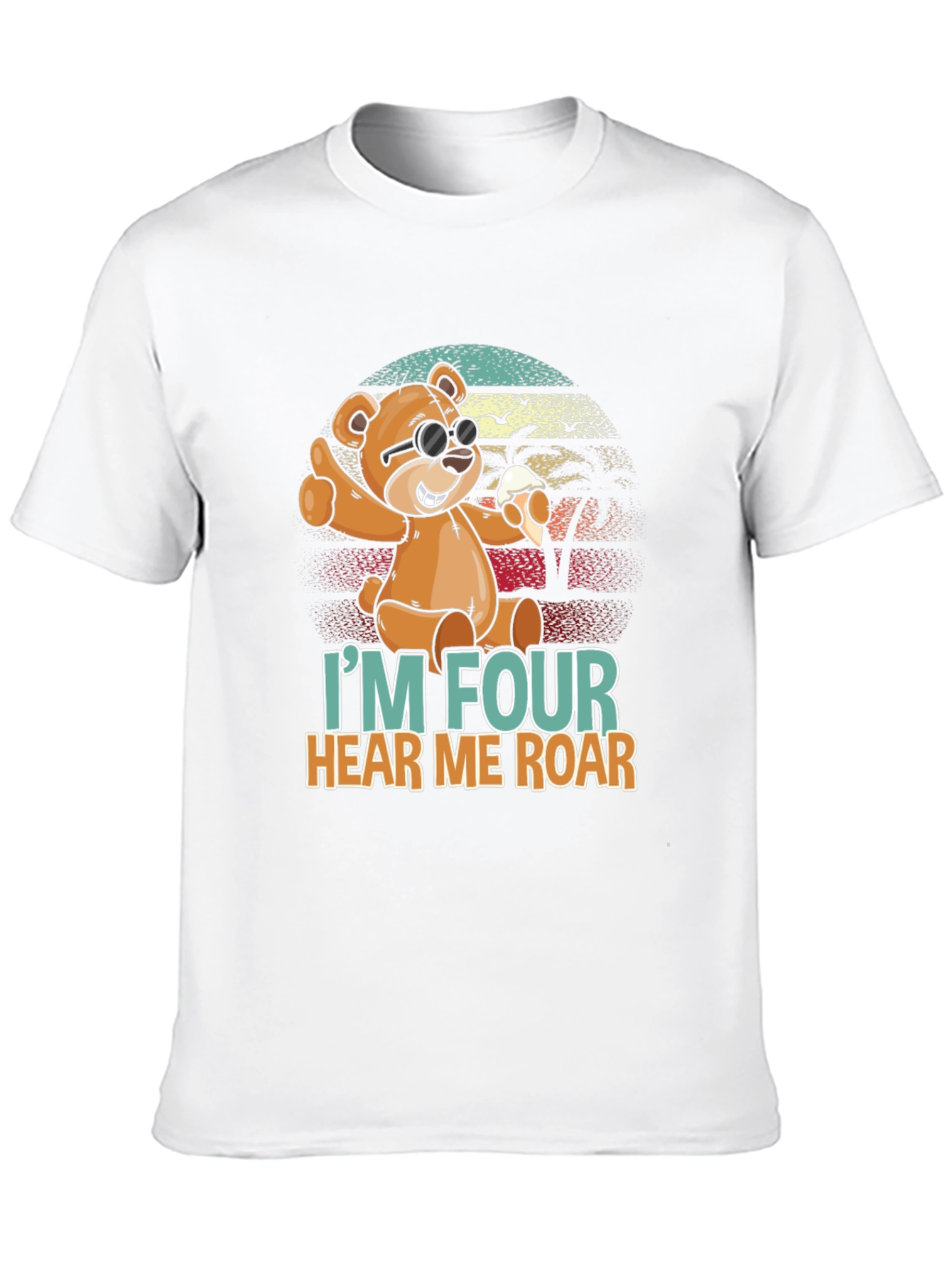 Im Four Hear Me Roar Birthday T-Shirt