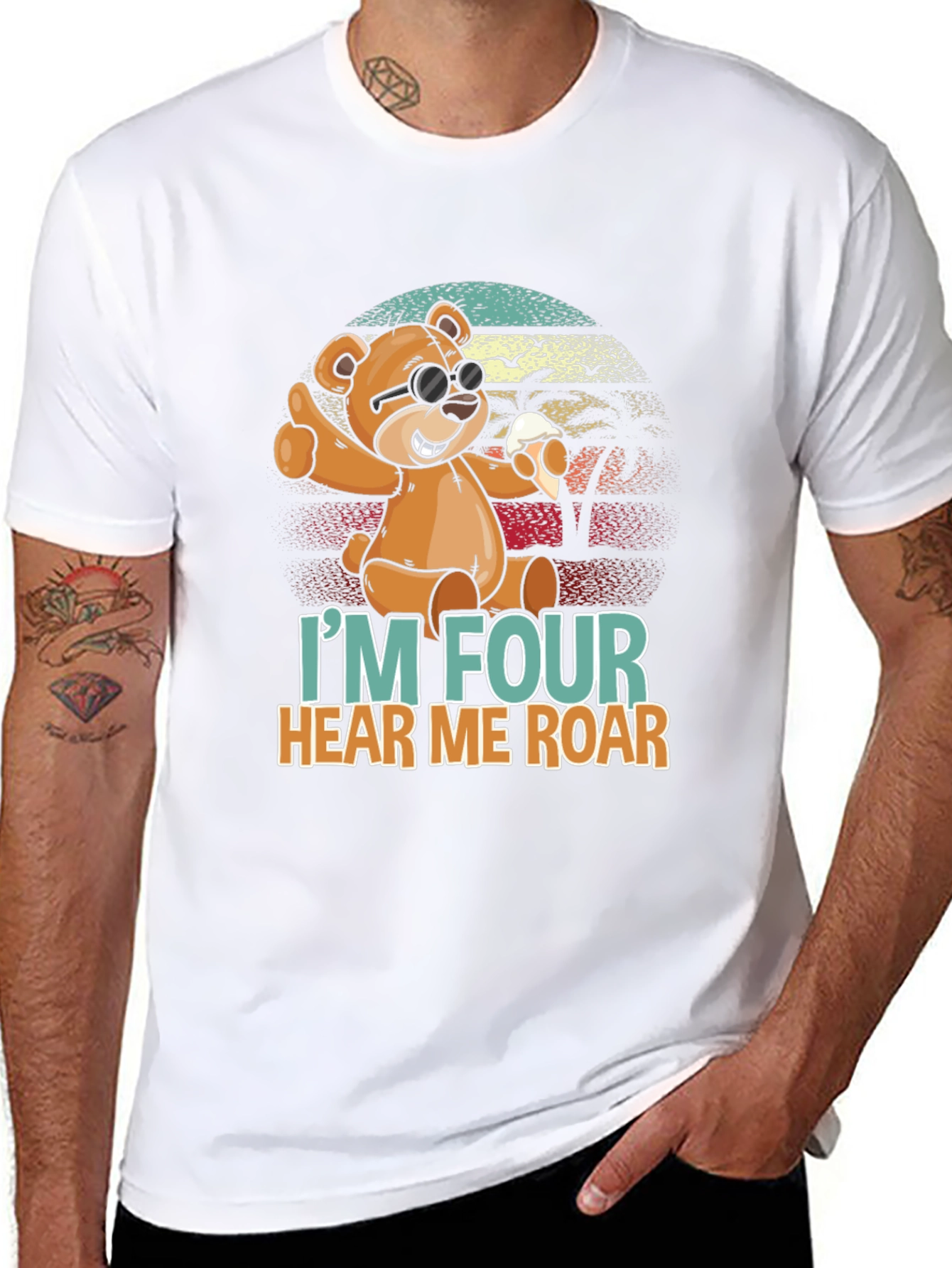Im Four Hear Me Roar Birthday T-Shirt