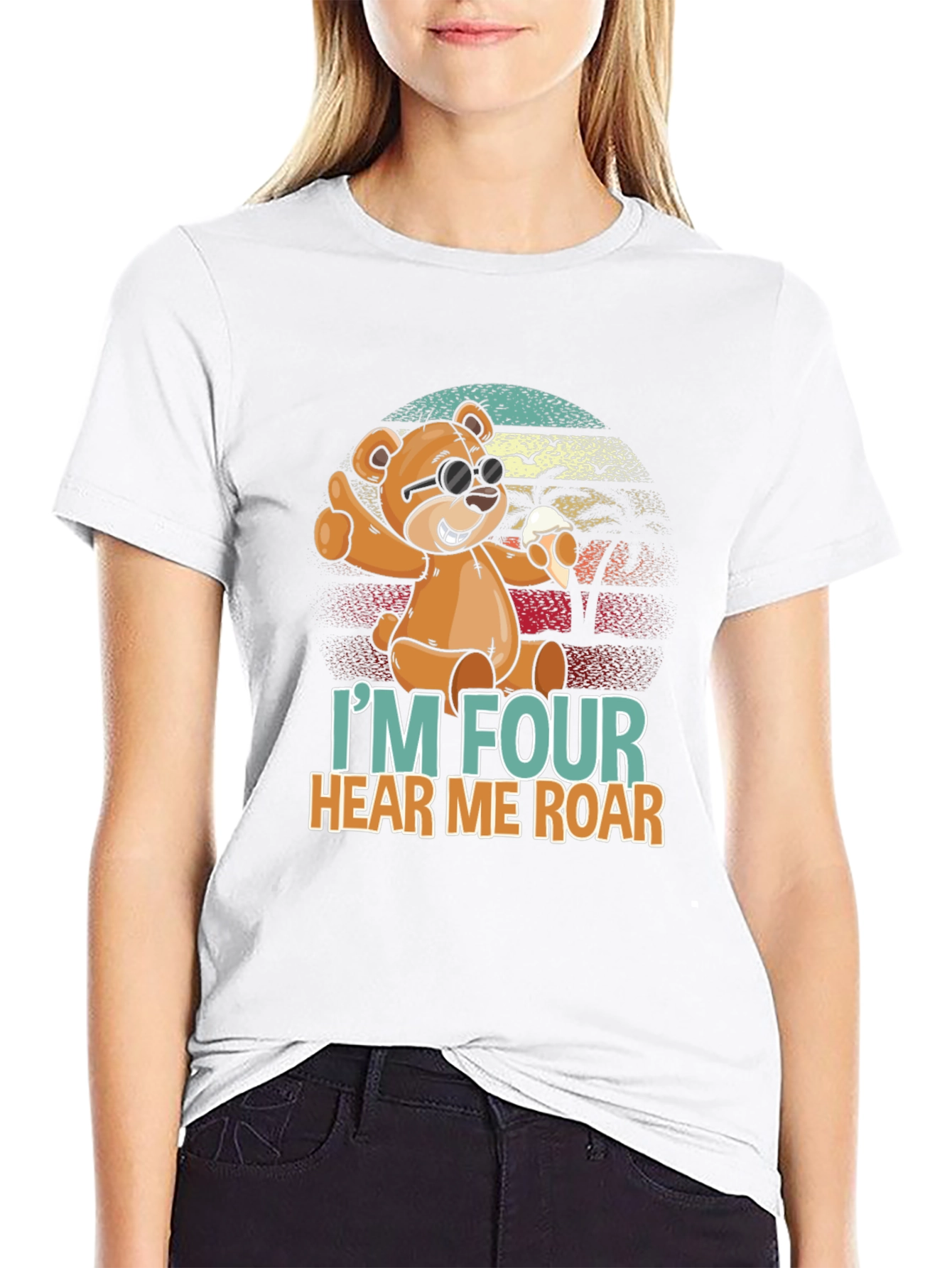 Im Four Hear Me Roar Birthday T-Shirt