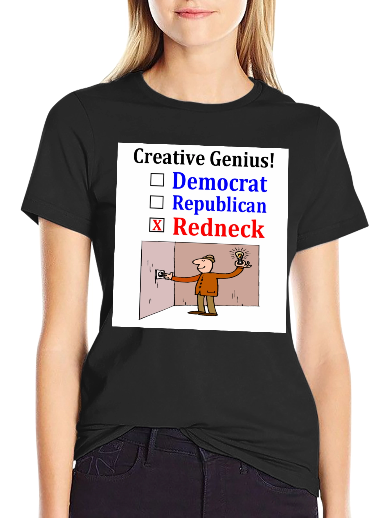 Creative Genius Redneck Humor T-Shirt
