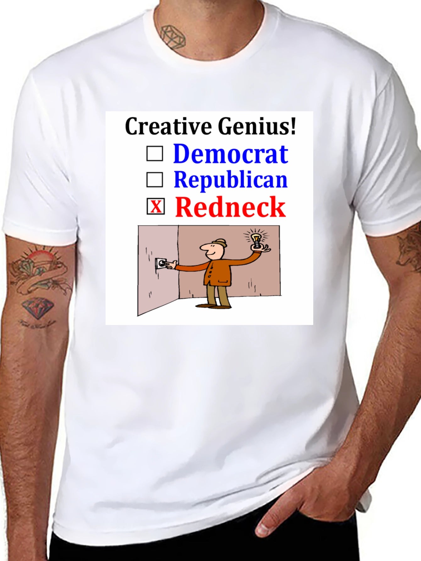 Creative Genius Redneck Humor T-Shirt