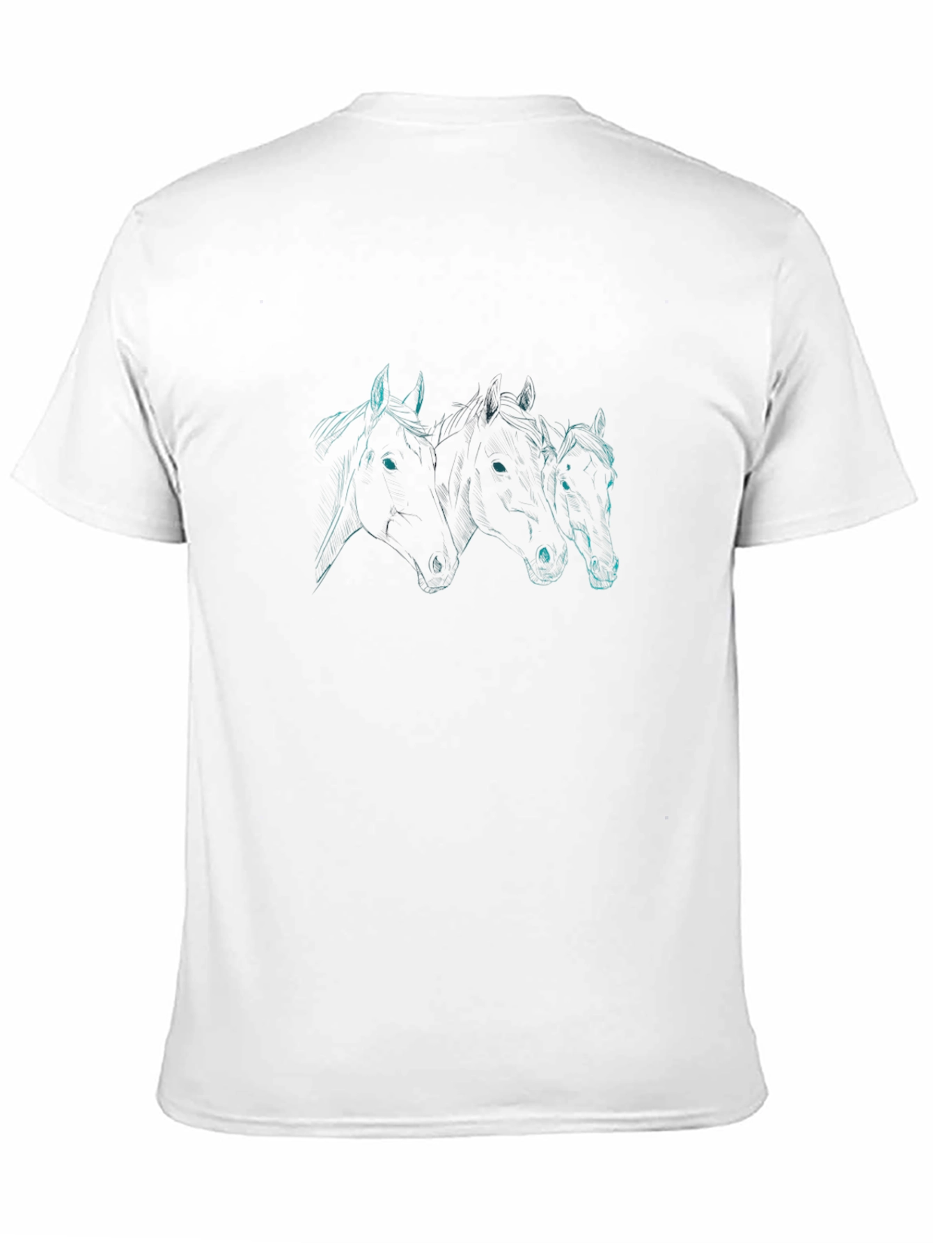 Horse Trio Graphic Tee - Sleek Black T-Shirt