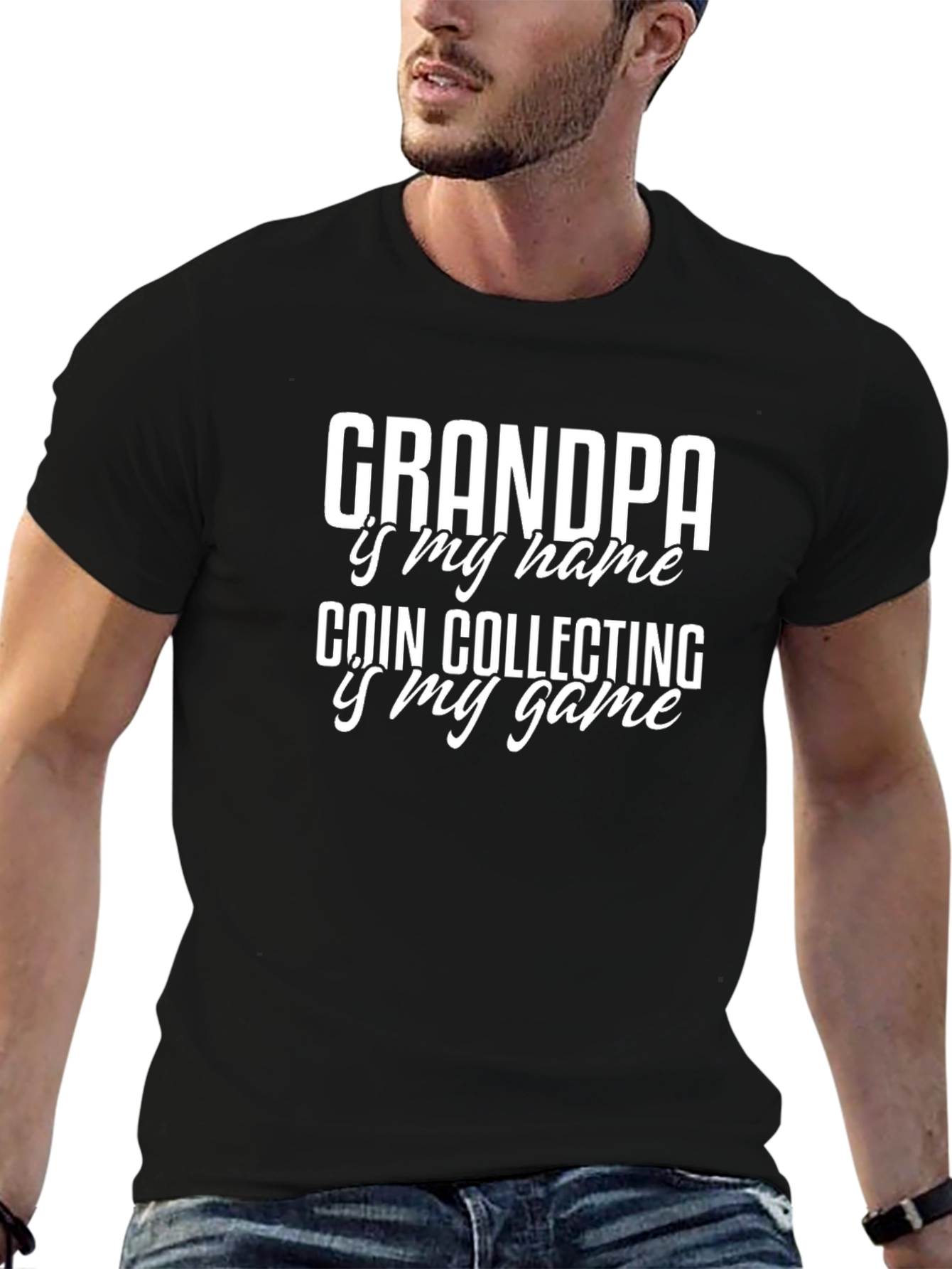 Grandpa Coin Collecting T-Shirt - Hobby Tee