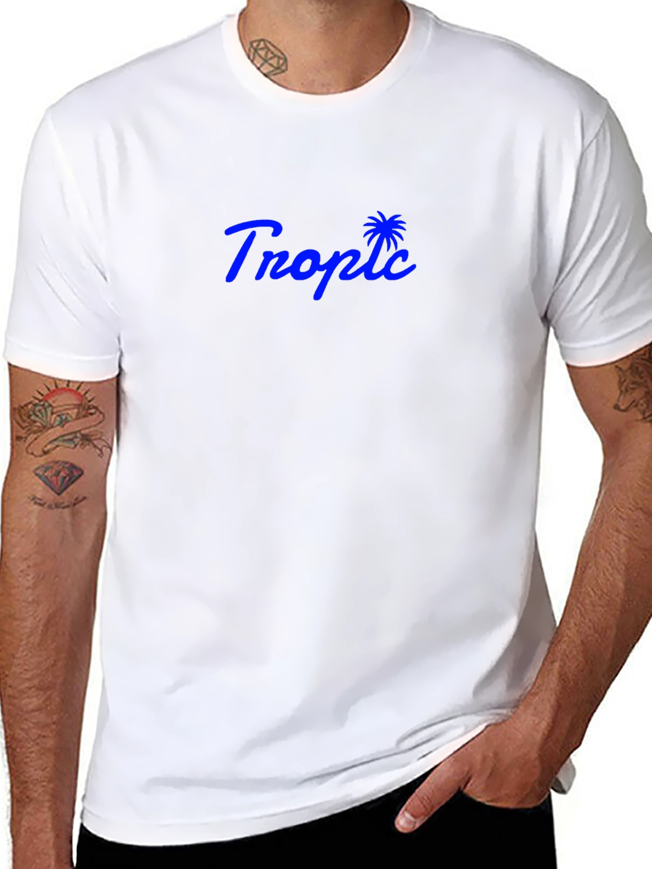 Tropic Black T-Shirt - Palm Tree Logo