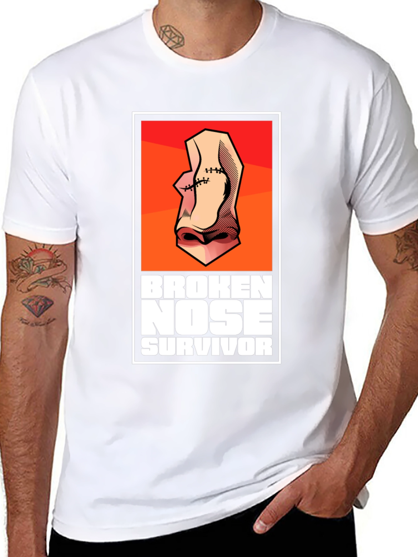 Broken Nose Survivor Graphic T-Shirt