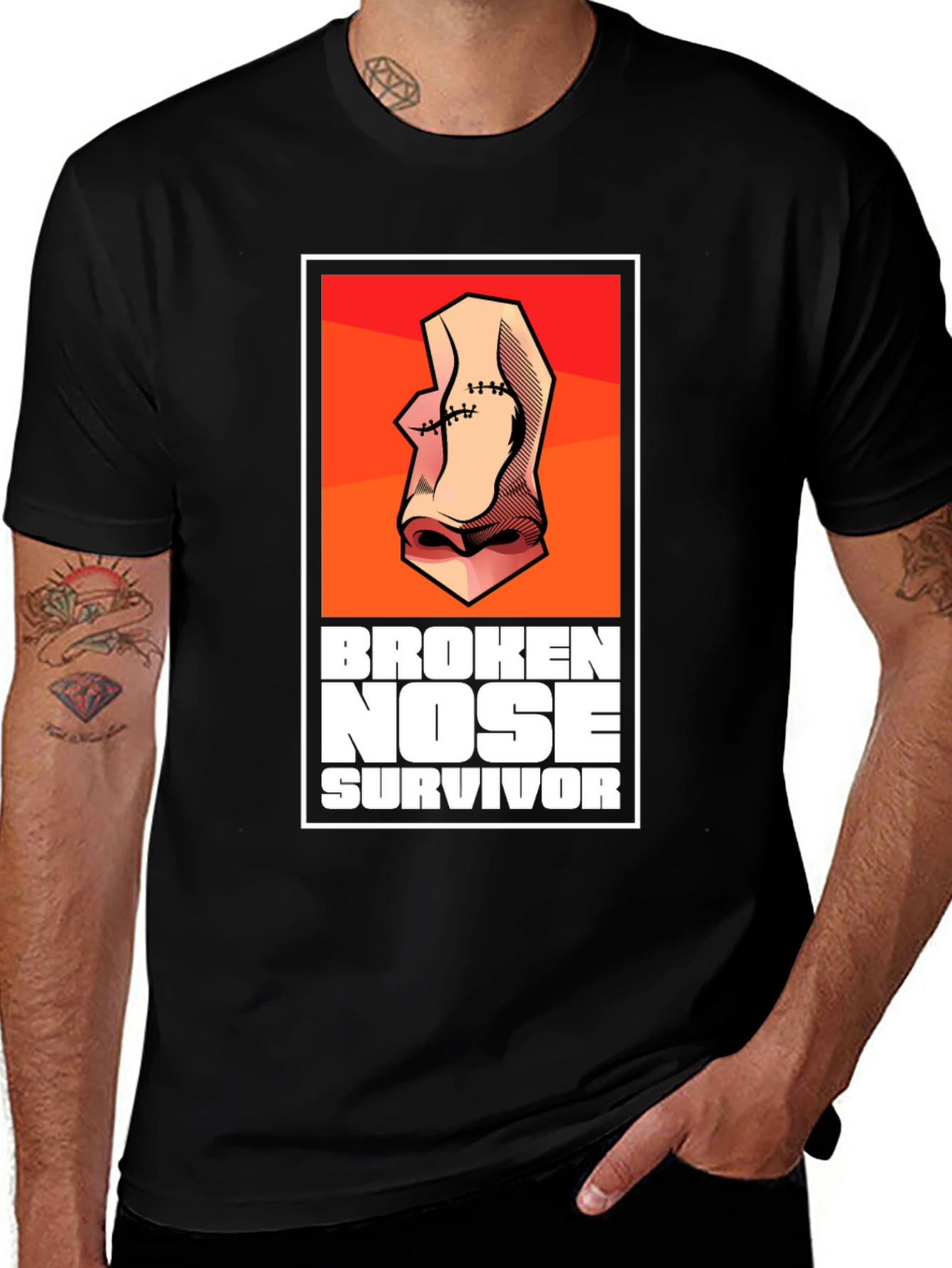 Broken Nose Survivor Graphic T-Shirt