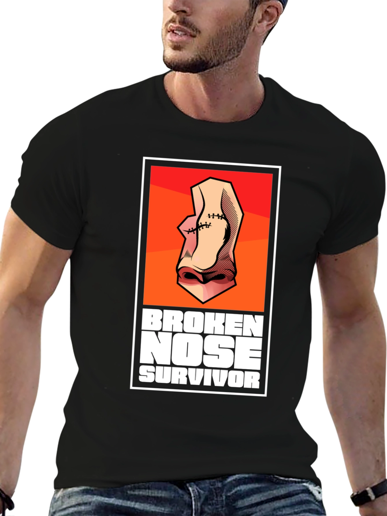 Broken Nose Survivor Graphic T-Shirt