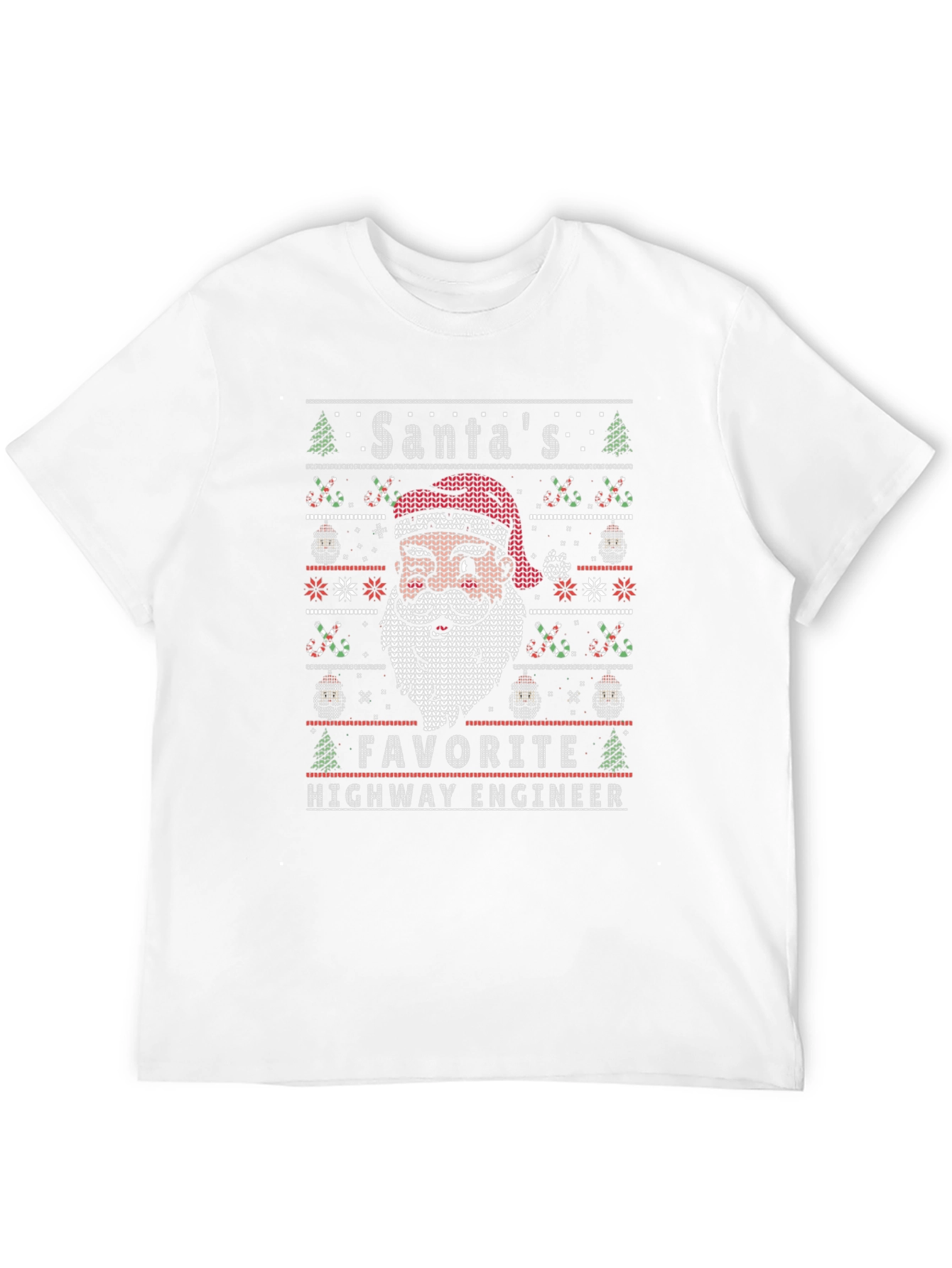 Santas Favorite Highway Engineer Christmas T-Shirt