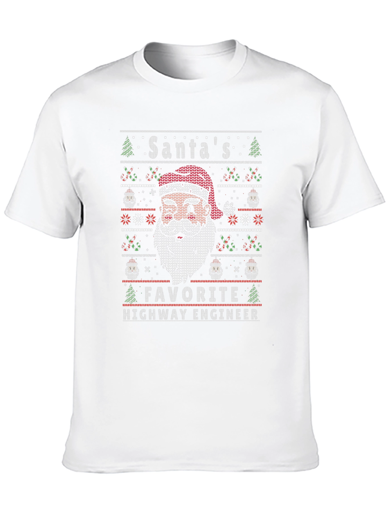 Santas Favorite Highway Engineer Christmas T-Shirt