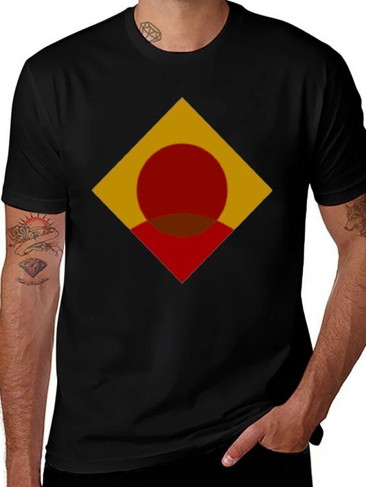 Geometric Symbol Graphic Black Tee