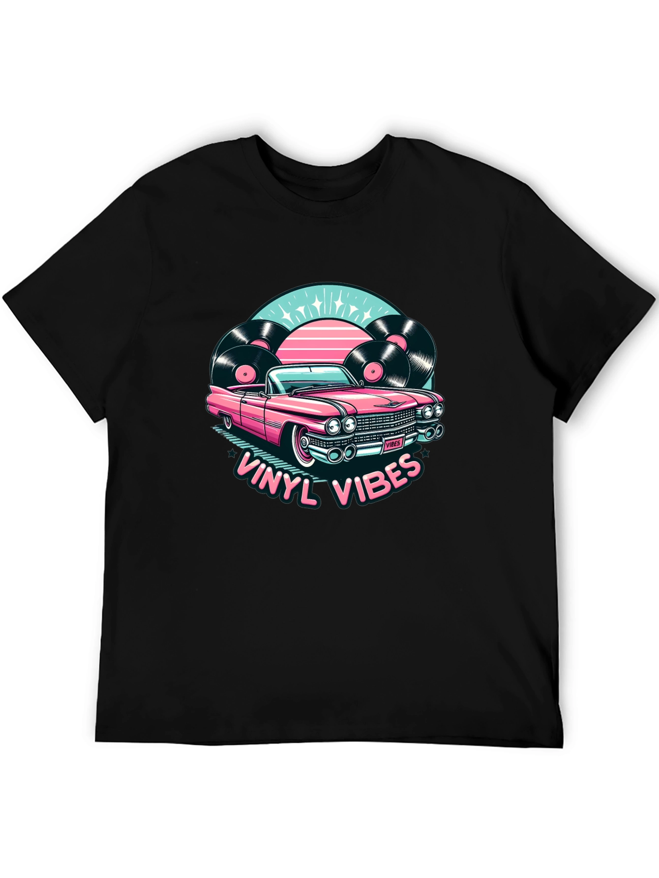 Vinyl Vibes Car T-Shirt - Retro Style
