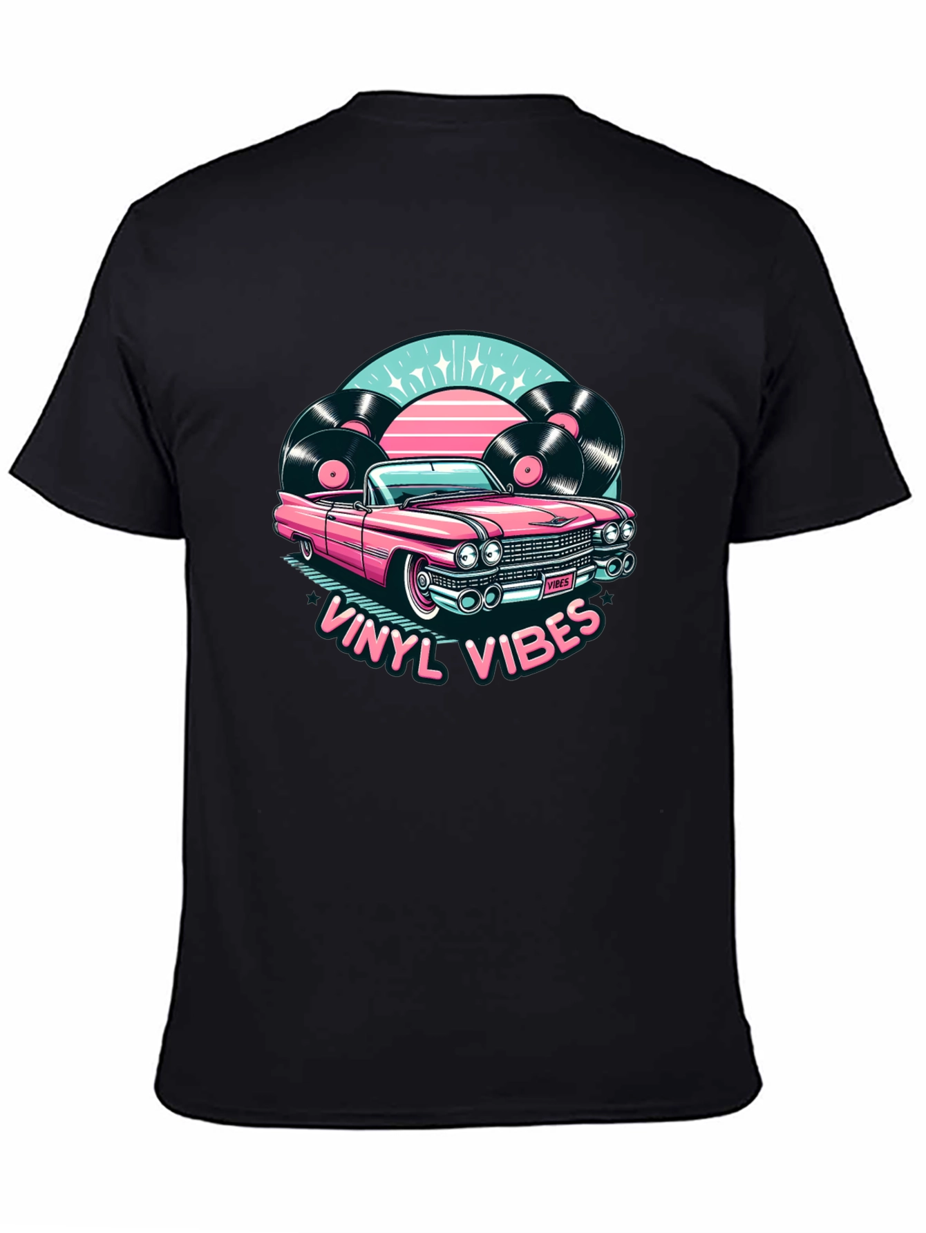Vinyl Vibes Car T-Shirt - Retro Style