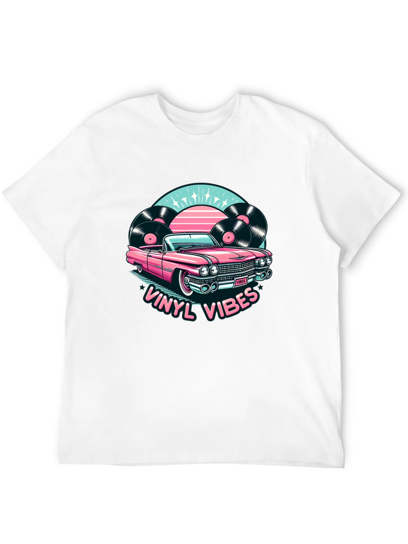 Vinyl Vibes Car T-Shirt - Retro Style