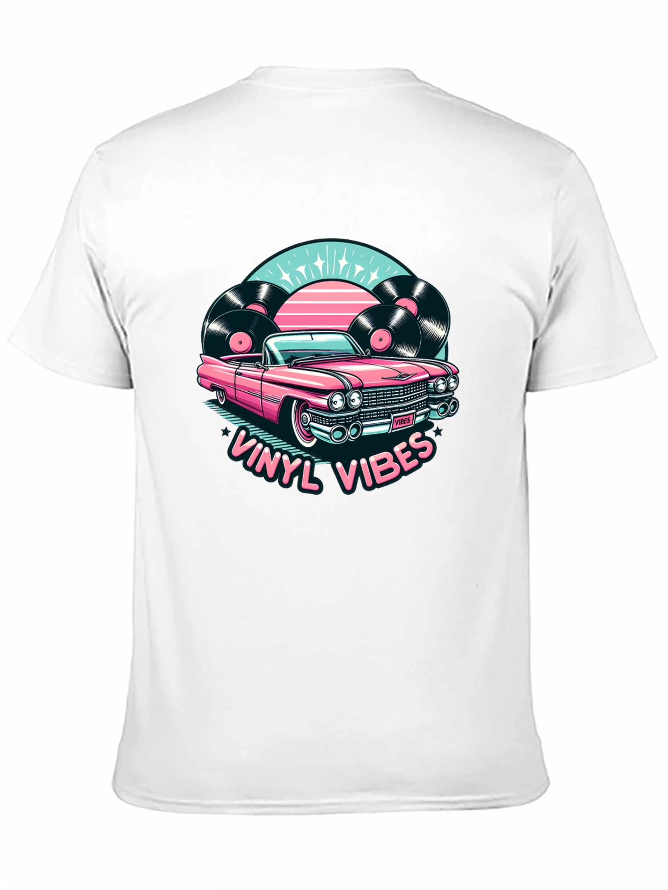Vinyl Vibes Car T-Shirt - Retro Style