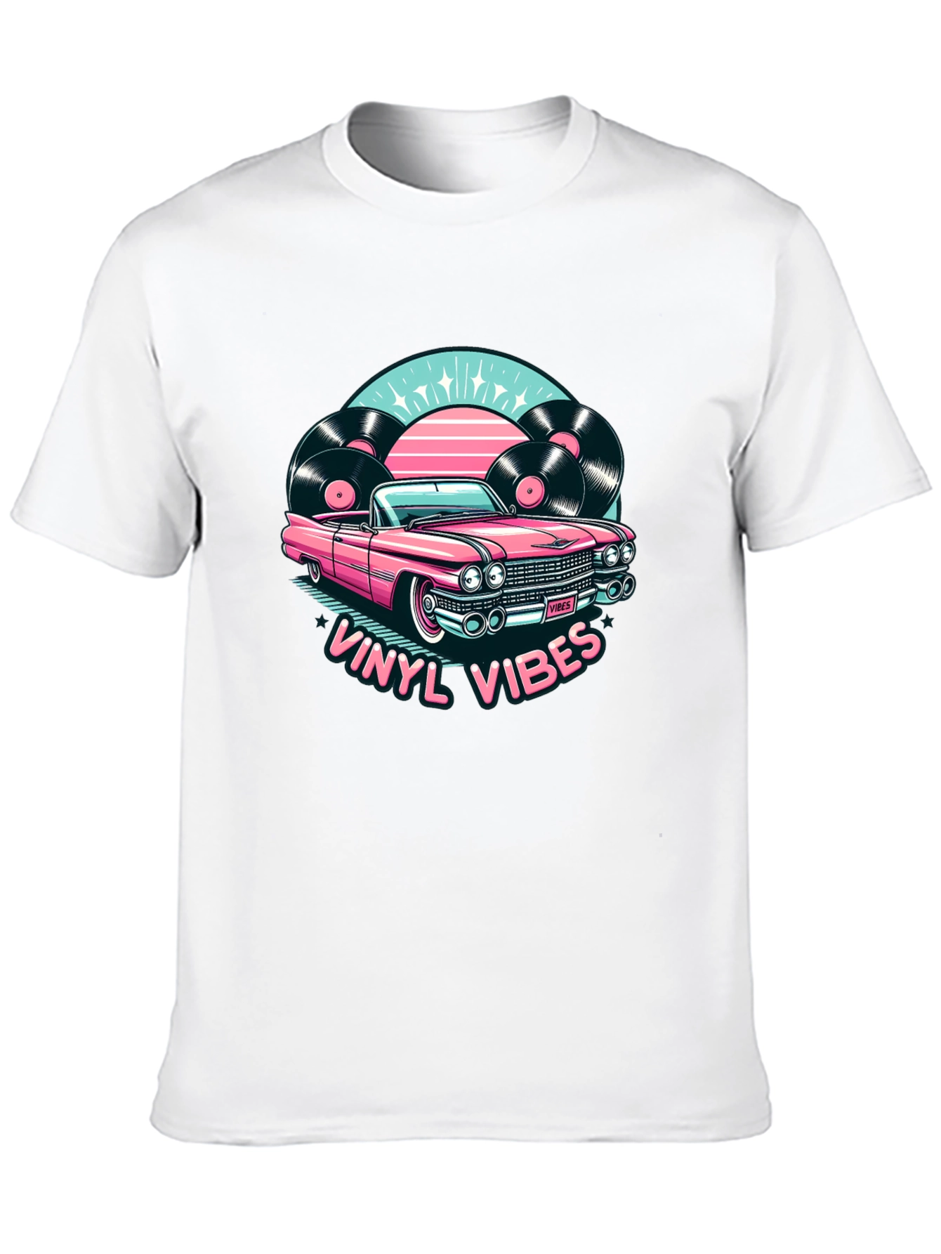 Vinyl Vibes Car T-Shirt - Retro Style