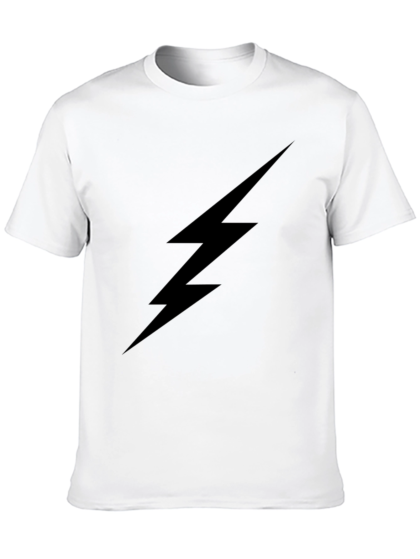 Black Lightning Bolt Graphic Tee - Mens Casual T-Shirt