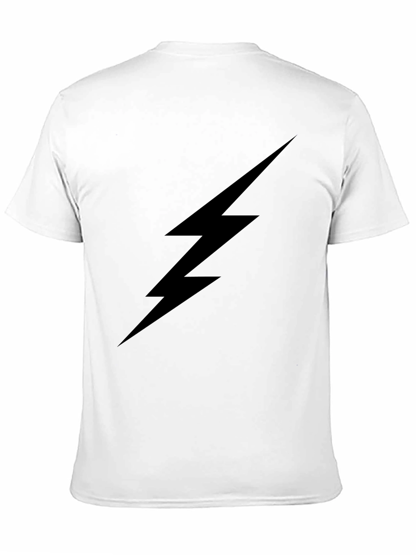 Black Lightning Bolt Graphic Tee - Mens Casual T-Shirt