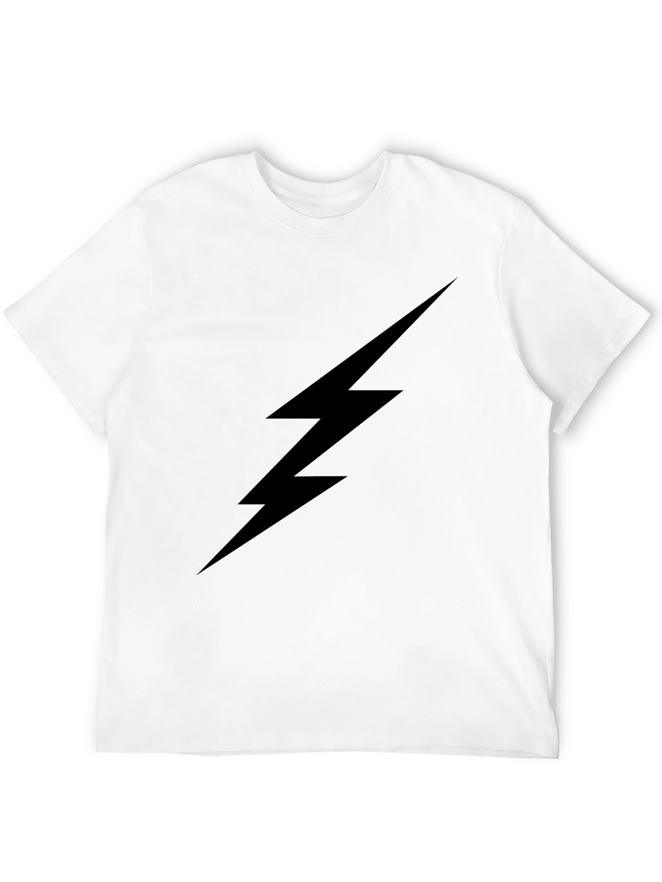 Black Lightning Bolt Graphic Tee - Mens Casual T-Shirt