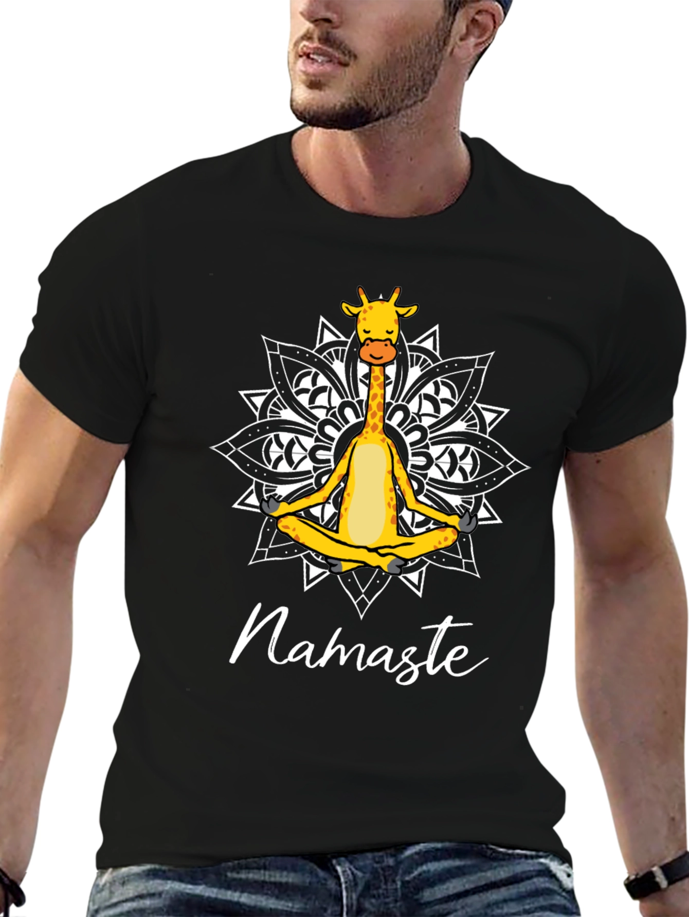 Yoga Giraffe T-Shirt - Namaste Meditation Tee