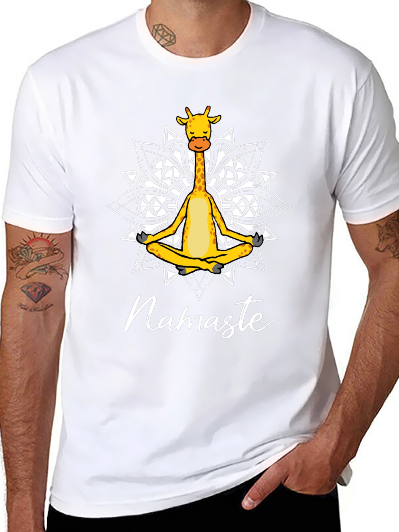 Yoga Giraffe T-Shirt - Namaste Meditation Tee