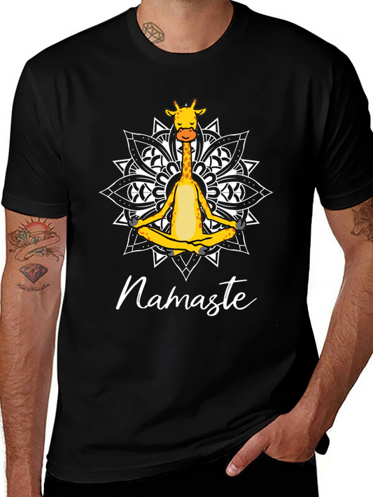 Yoga Giraffe T-Shirt - Namaste Meditation Tee