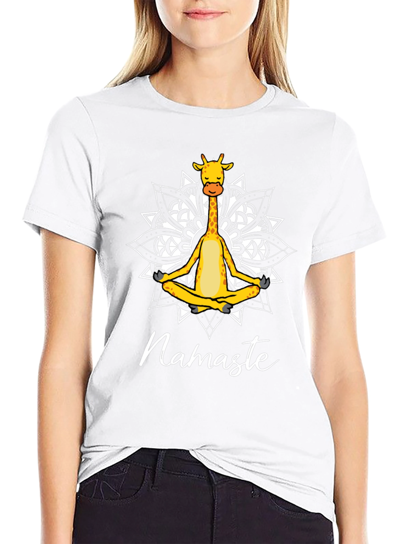 Yoga Giraffe T-Shirt - Namaste Meditation Tee