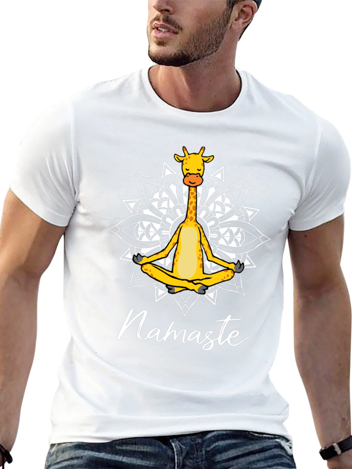 Yoga Giraffe T-Shirt - Namaste Meditation Tee