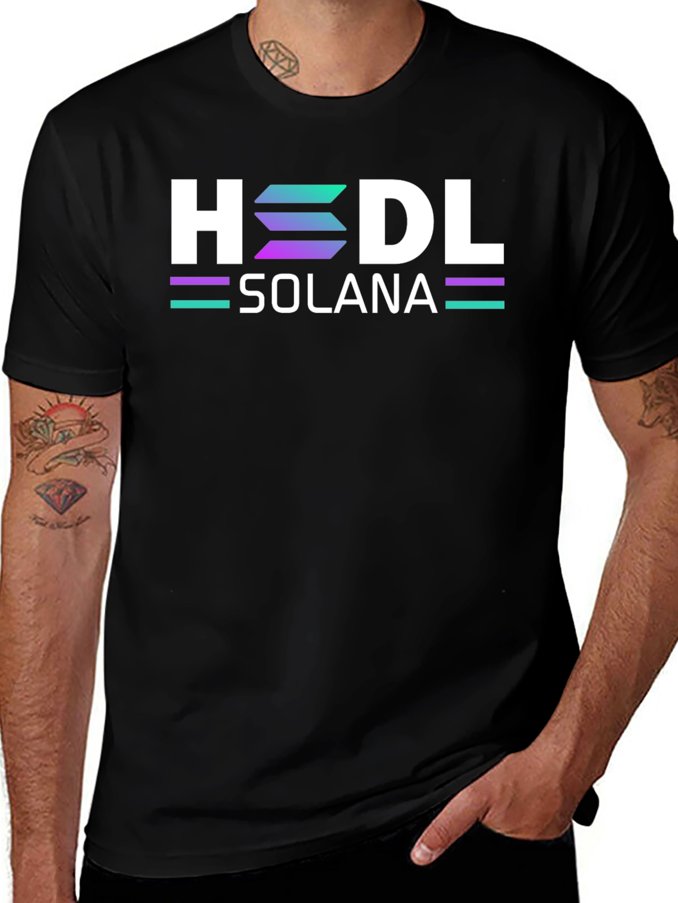 HODL Solana Black T-Shirt Crypto Blockchain