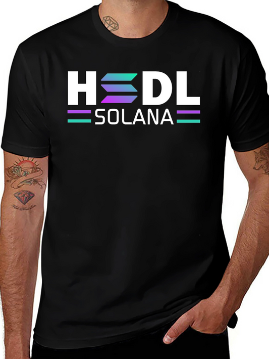 HODL Solana Black T-Shirt Crypto Blockchain