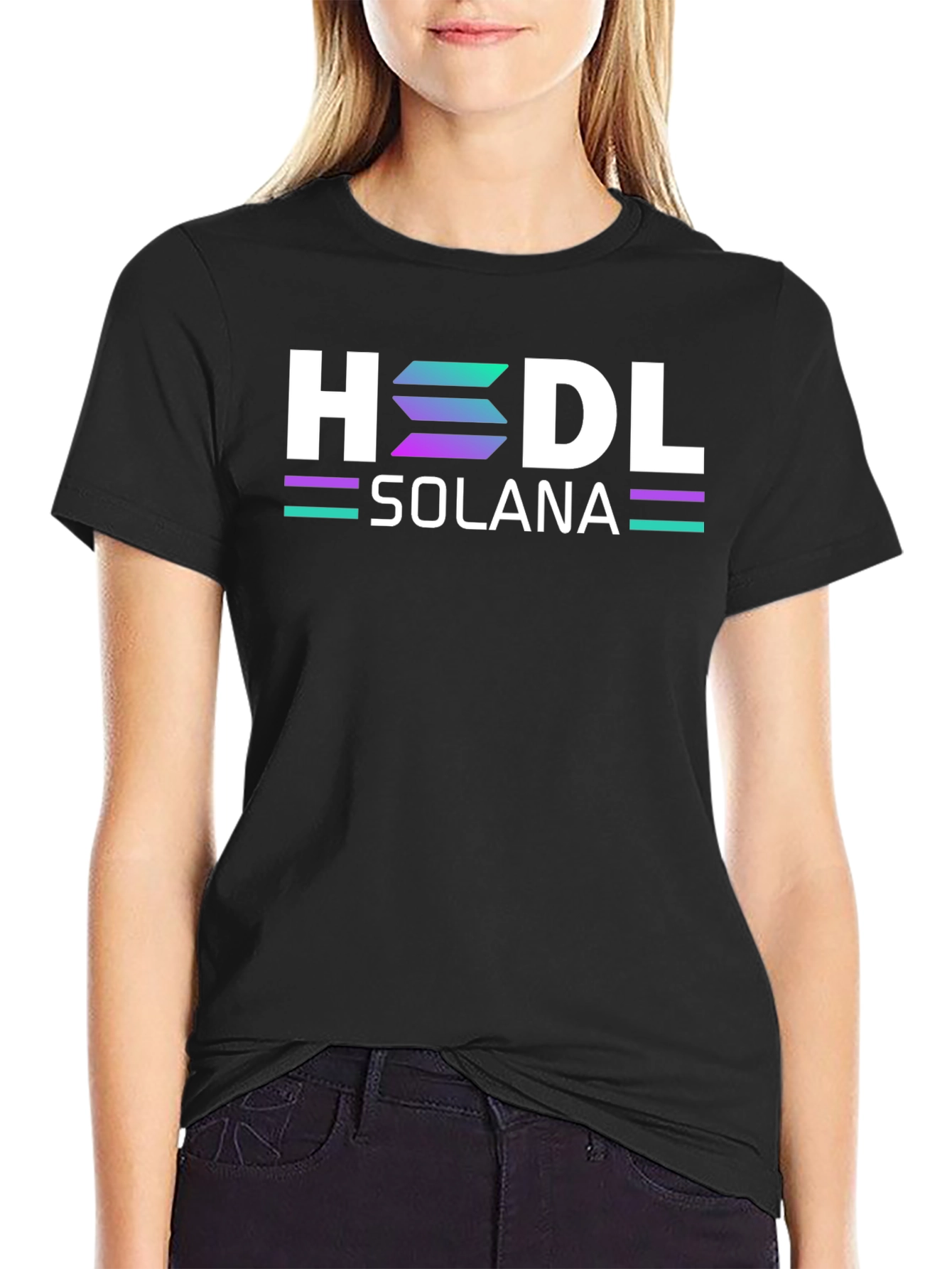 HODL Solana Black T-Shirt Crypto Blockchain