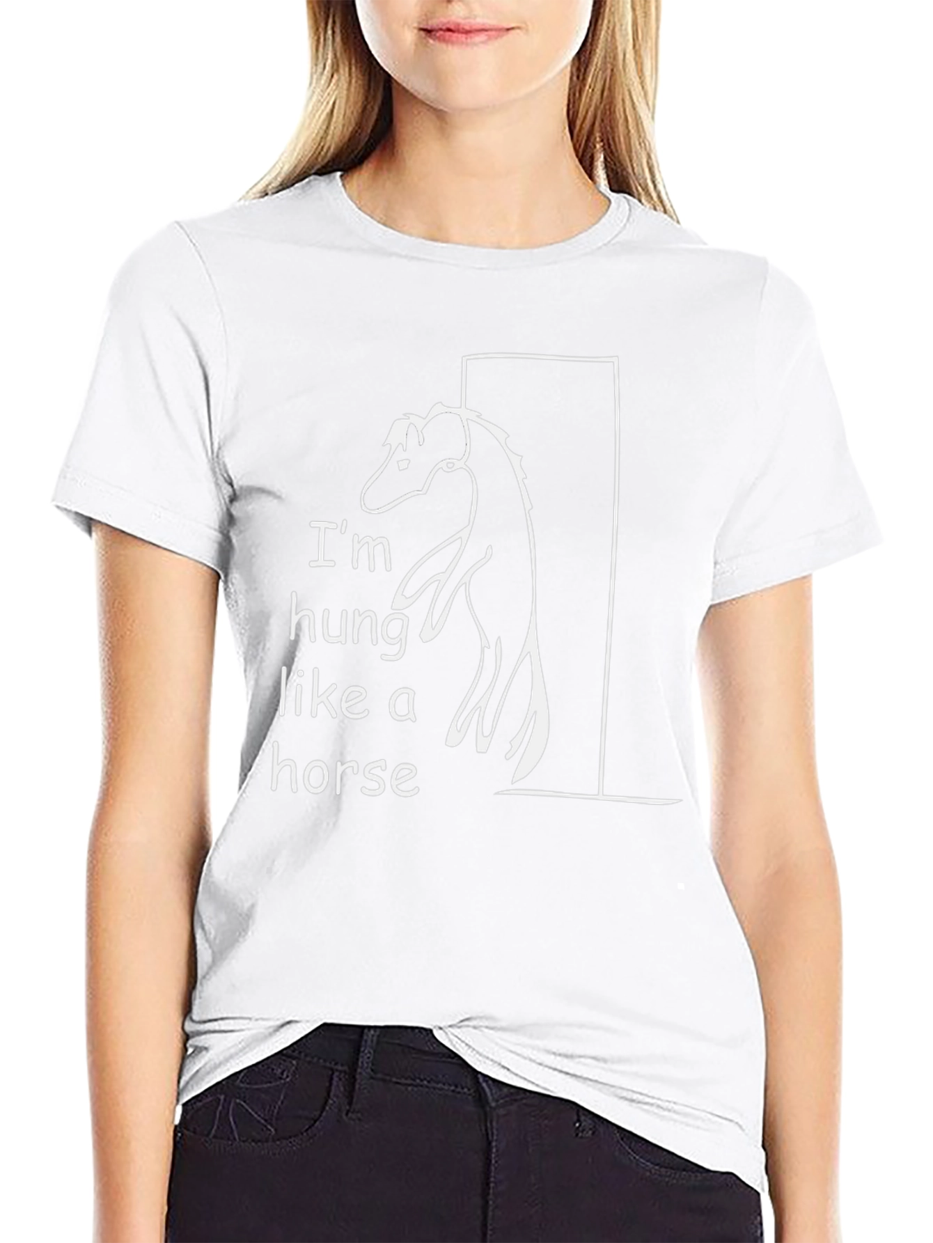 Im Hung Like a Horse Humor T-Shirt