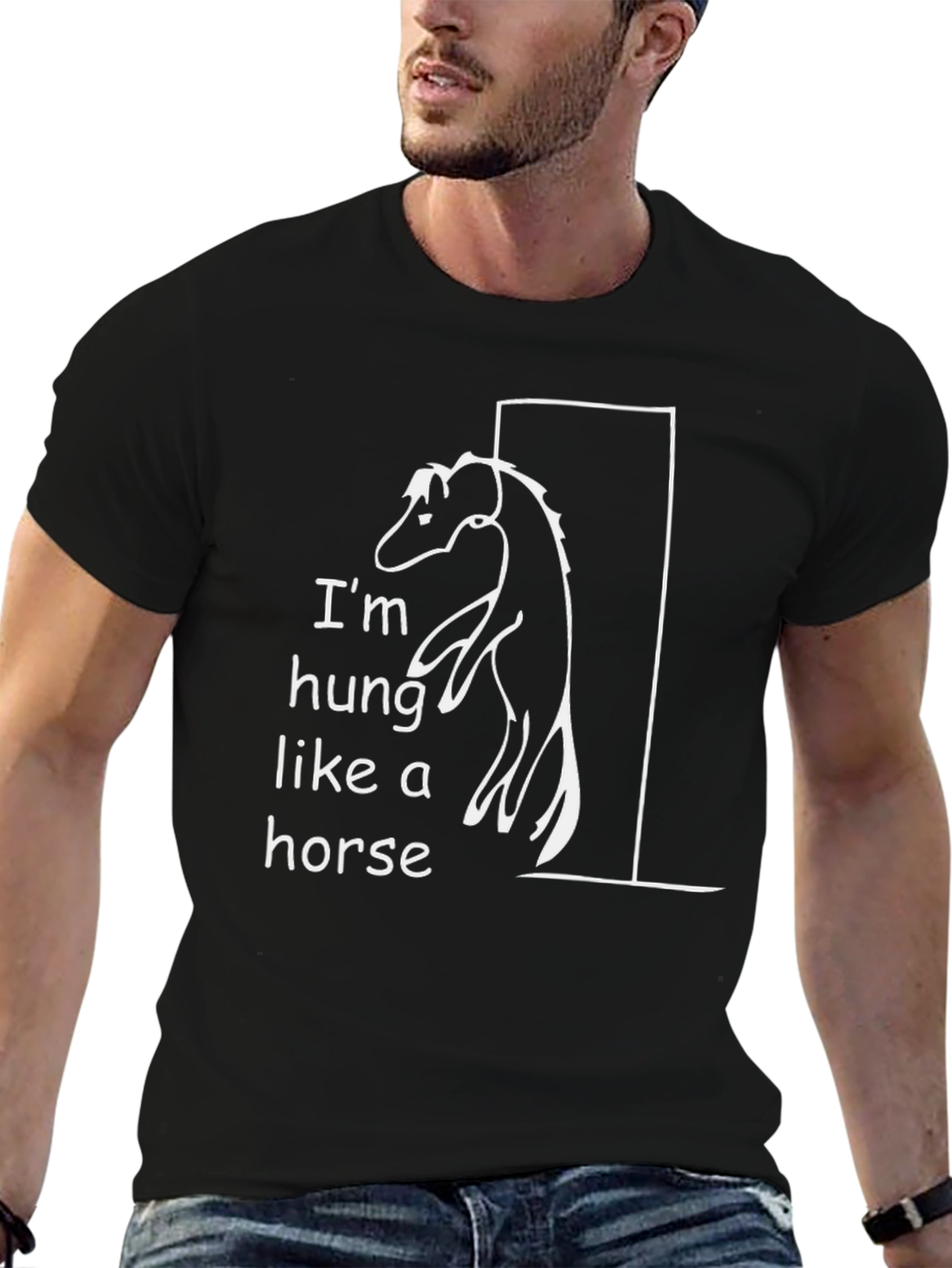 Im Hung Like a Horse Humor T-Shirt