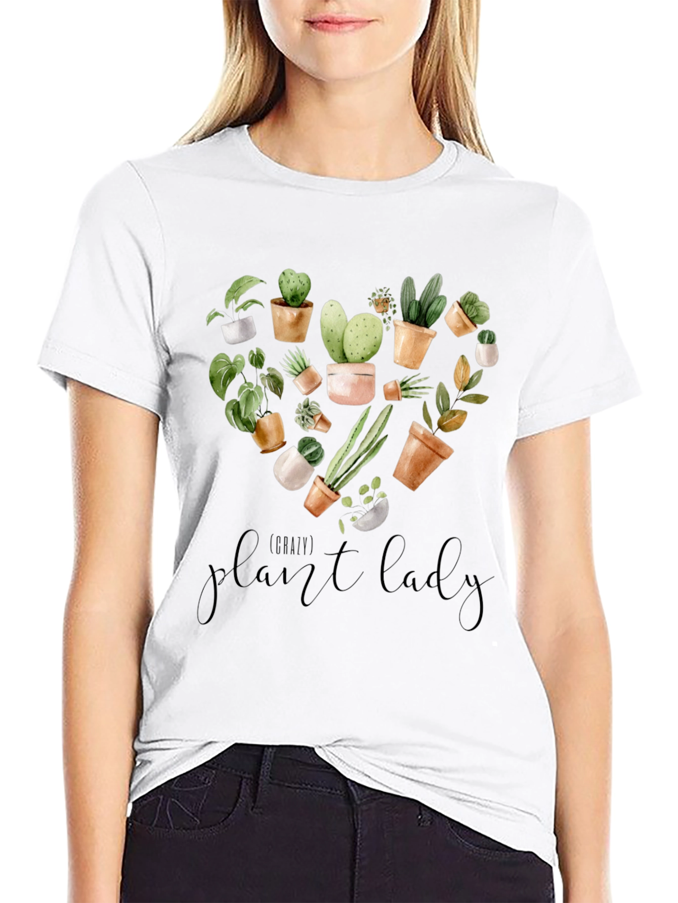 Plant Lady Graphic Tee -  Botanical Heart Design