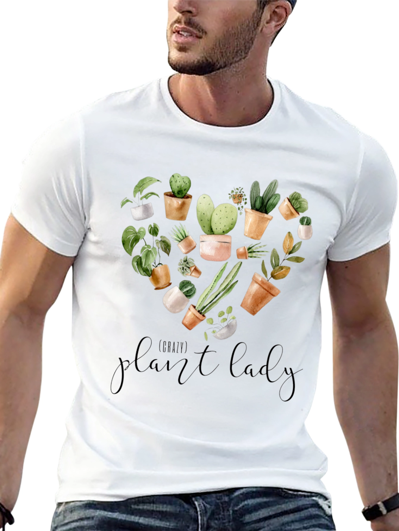 Plant Lady Graphic Tee -  Botanical Heart Design