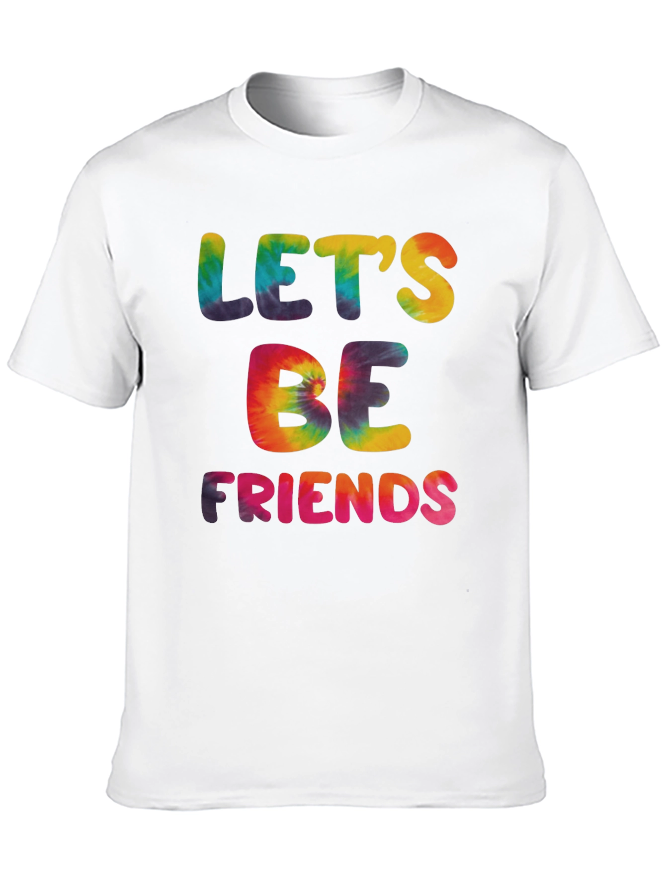 Lets Be Friends Tie Dye Graphic Tee