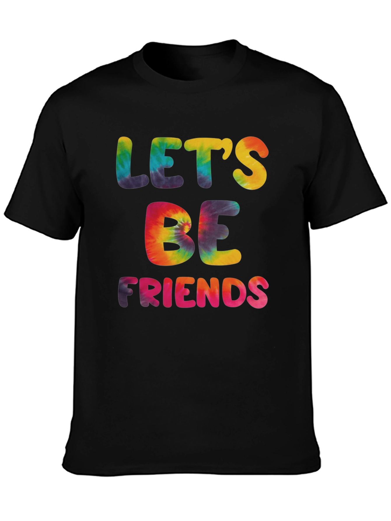 Lets Be Friends Tie Dye Graphic Tee