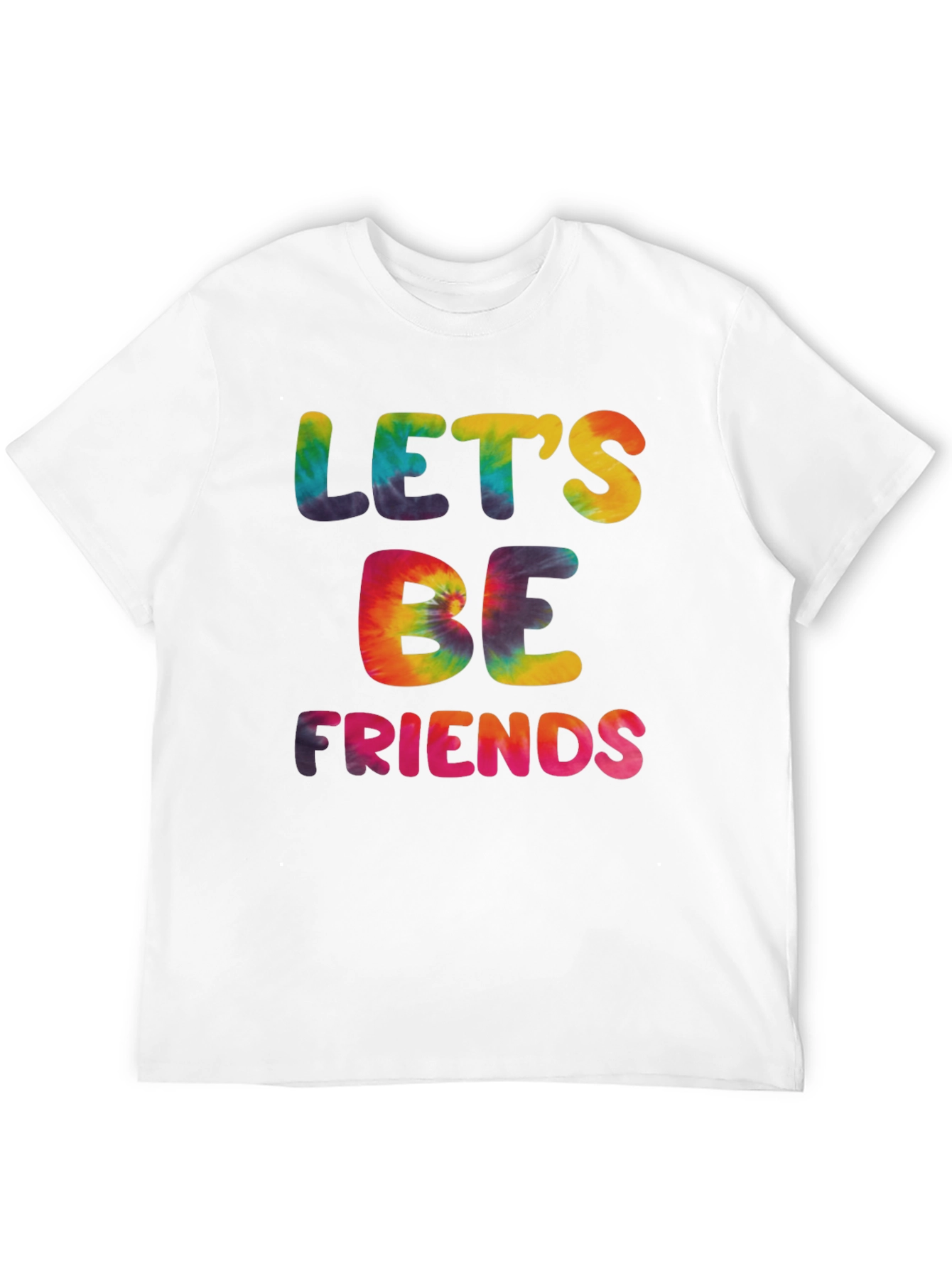 Lets Be Friends Tie Dye Graphic Tee