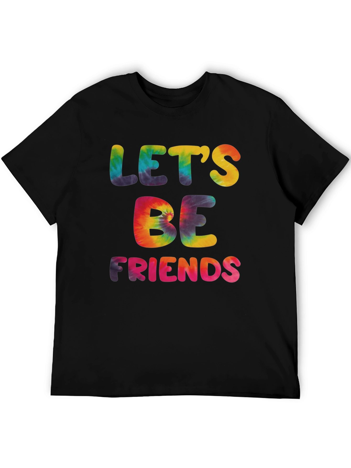 Lets Be Friends Tie Dye Graphic Tee