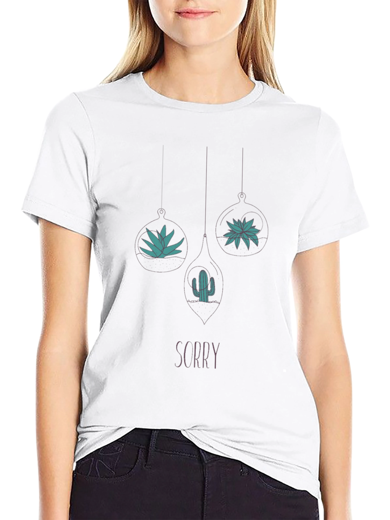 Sorry Terrarium Graphic Tee - Black Casual Shirt