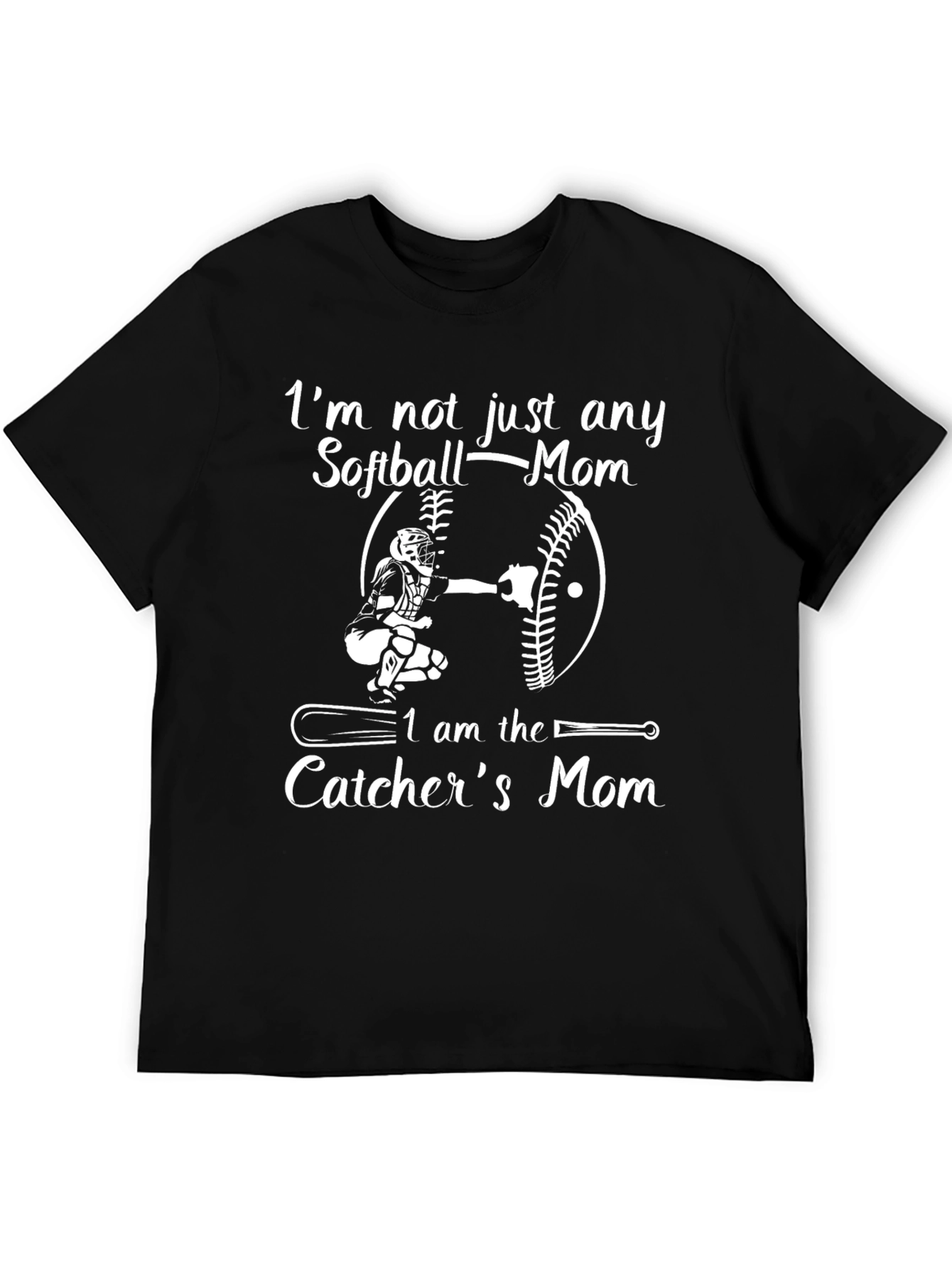 Softball Catchers Mom Graphic T-Shirt
