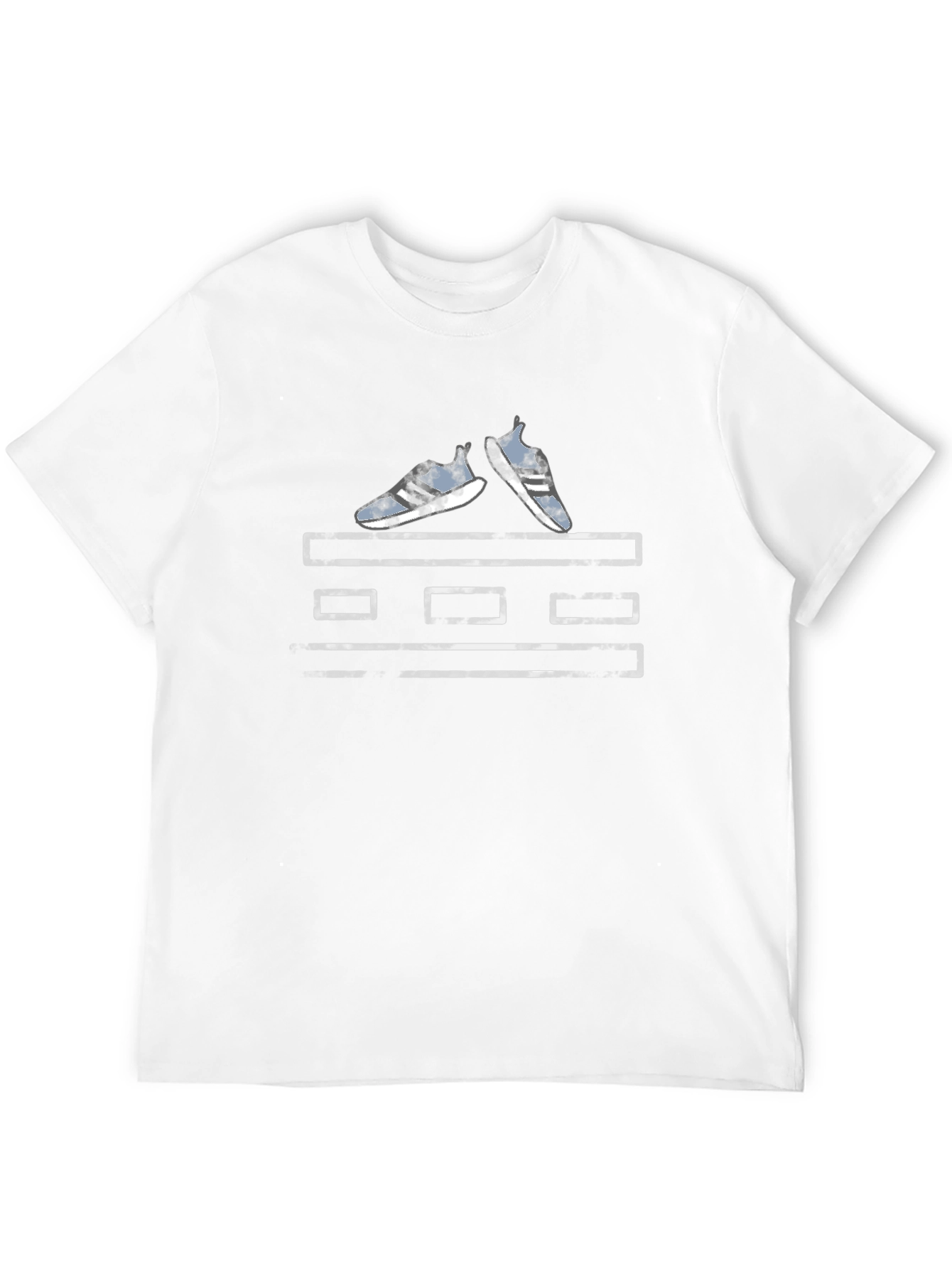 Stylish Sneakers Graphic Print Black T-Shirt