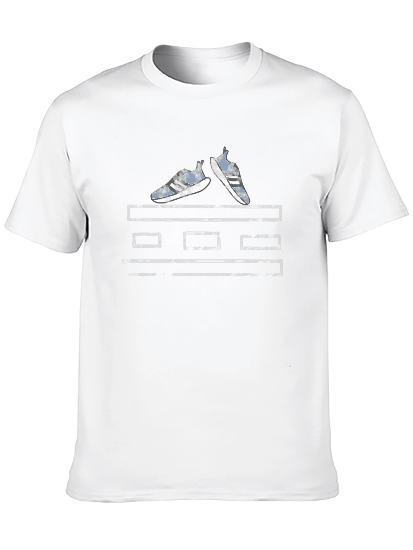 Stylish Sneakers Graphic Print Black T-Shirt