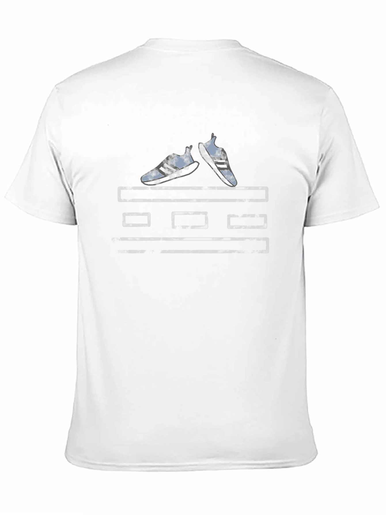 Stylish Sneakers Graphic Print Black T-Shirt