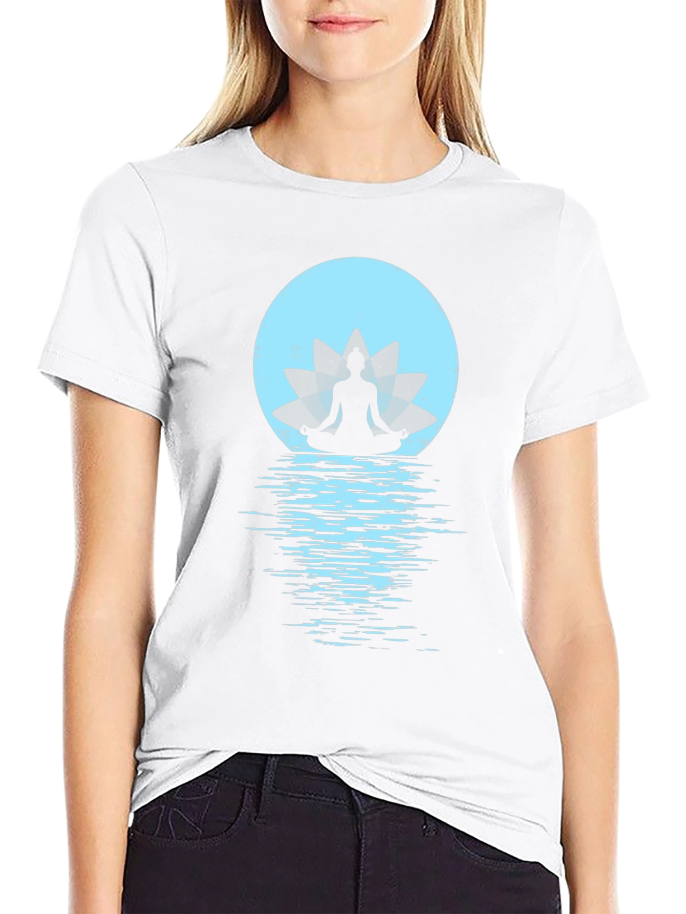 Zen Lotus Meditation T-Shirt - Relaxed Fit