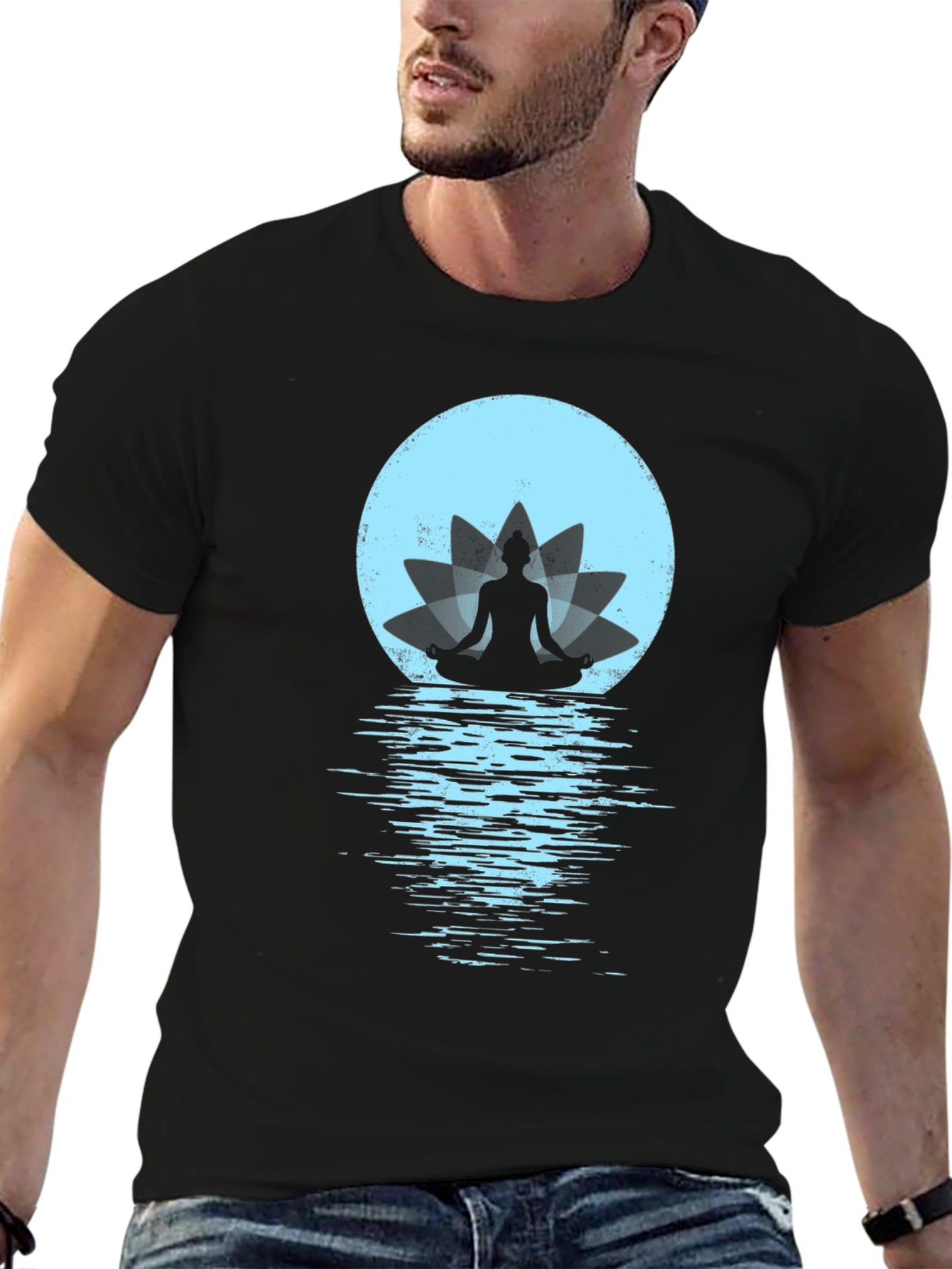 Zen Lotus Meditation T-Shirt - Relaxed Fit