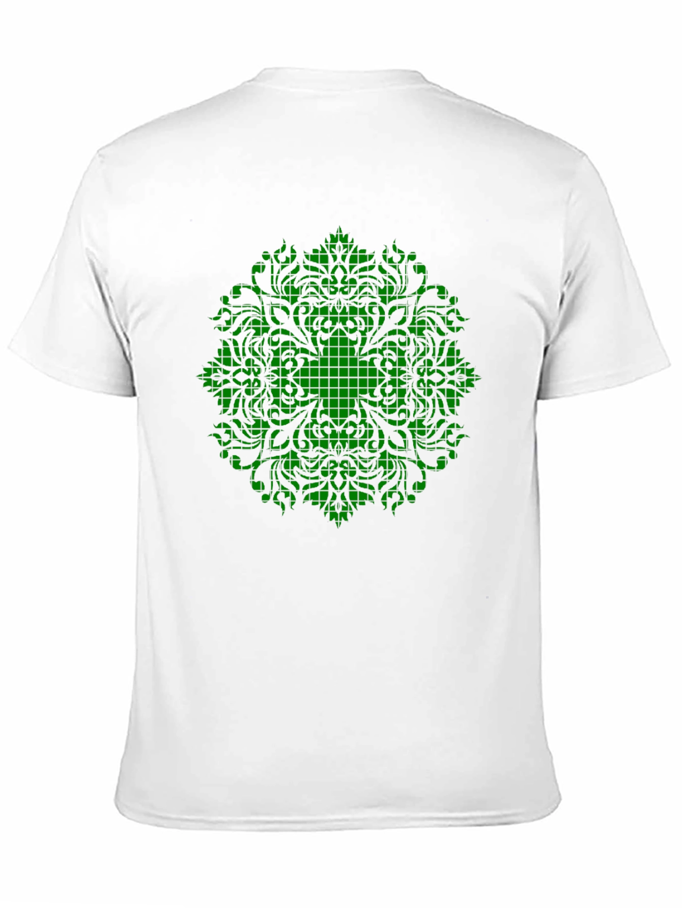 Green Mandala Graphic Black T-Shirt