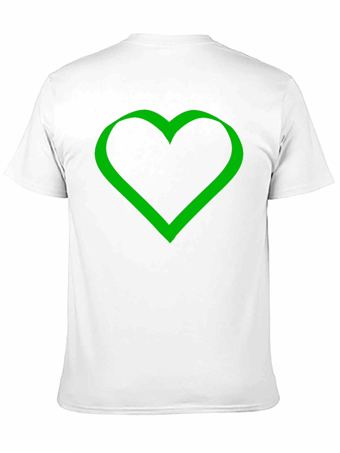 Green Heart Graphic Black T-Shirt