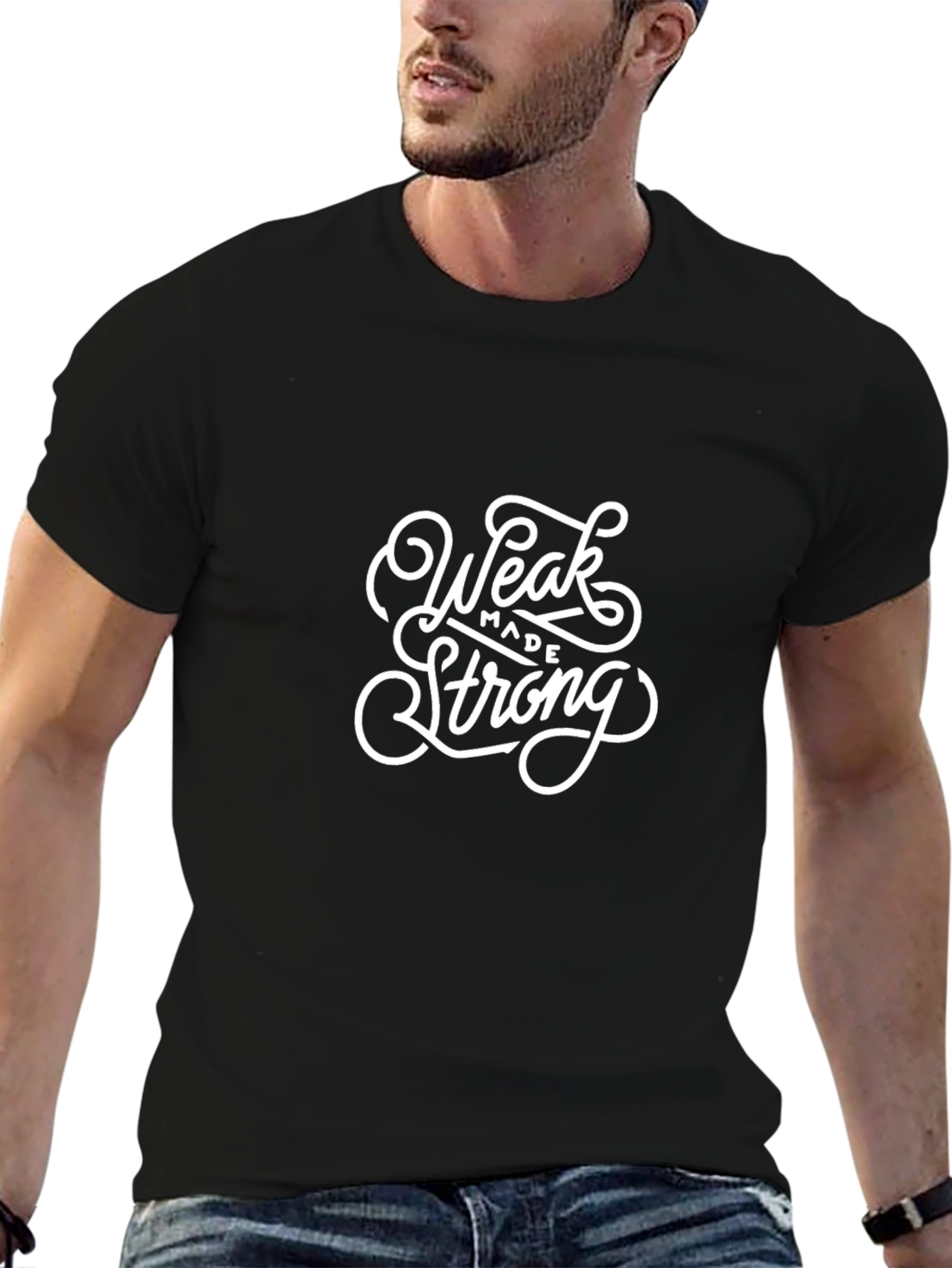Weak Made Strong Black Graphic Tee